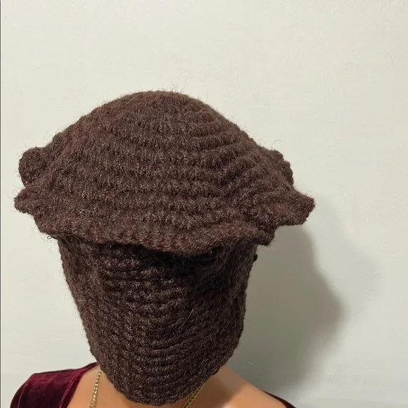 Elegant Brown Crochet Hat with Purple Accents Diamond Purple & Brown Bucket Hat - Etsy main image 3